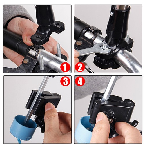Schirmhalter für Fahrrad Rollstuhl Kinderwagen Rollator Angeln Sonnenschirm NEW - Bild 6 von 11