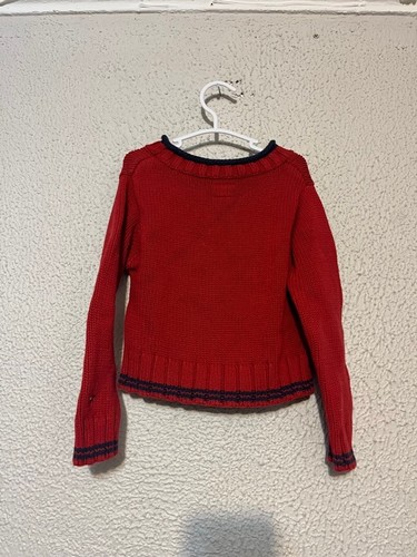 Vintage Little Girl Knit Tommy Hilfiger “Hilfiger Girls” Flag Sweater Size 4 - Picture 4 of 5