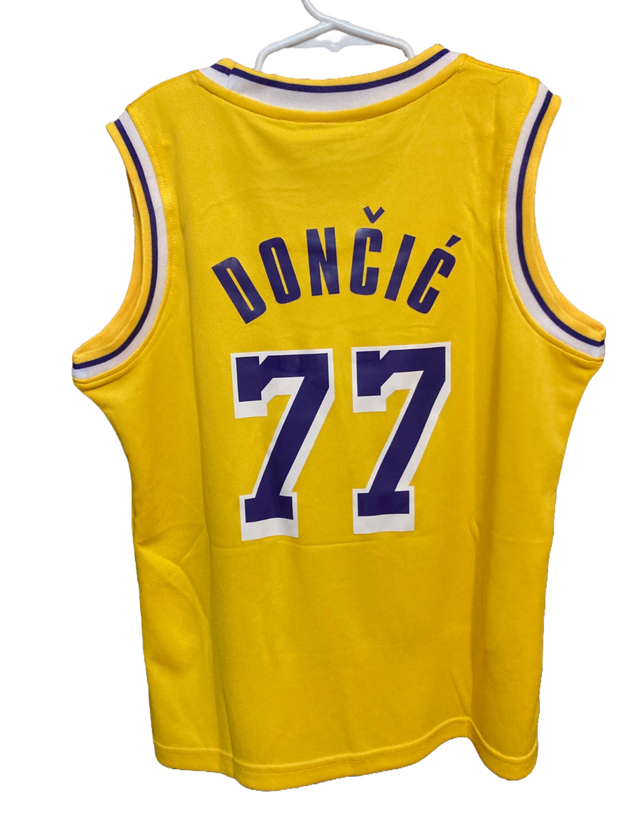 Luka Dončić #77 Lakers Kids Basketball Practice Set - Jersey