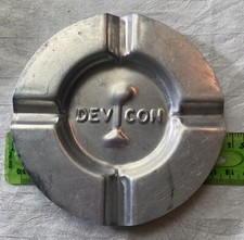 Vintage Aluminum Ashtray - Devcon Industrial Epoxy - Advertising 