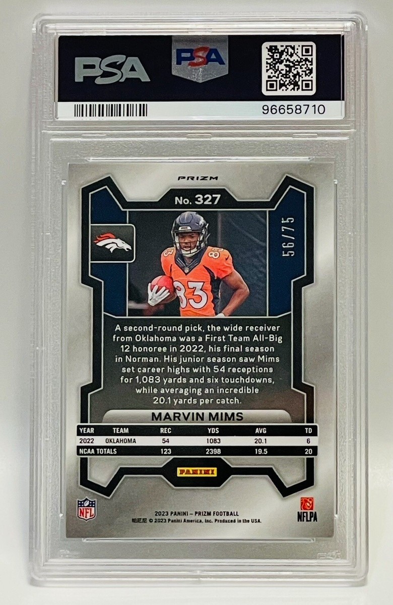 2023 Panini Prizm - Rookies Marvin Mims #327 Green Scope Prizm /75