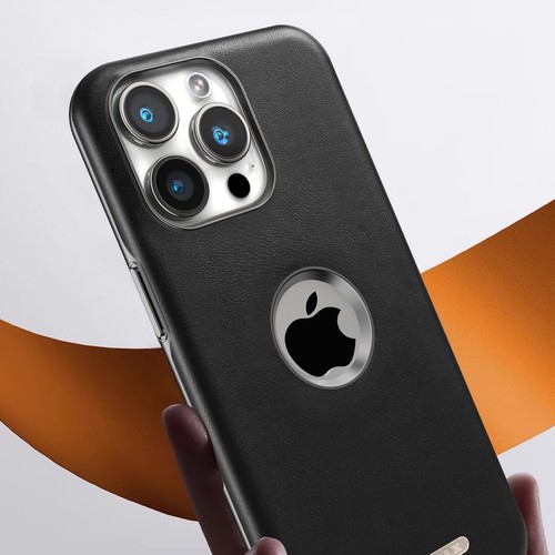 Custodia classica magnetica in pelle vista logo da uomo per iPhone 16 Pro Max 15 14 13 12 - Foto 6 di 20
