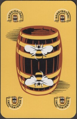 Spielkarten Einzelkarte alt Vintage BODDINGTONS BIER Brauerei Werbung BIENE C