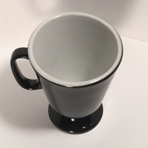 Shenango - Restaurant Ware - Pedestal Cup - Black / Ebony - TWO - 2 - Retro - Picture 4 of 5