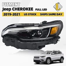 [Full LED] For 2019-2023 Jeep Cherokee Driver Side Projector Headlight LH