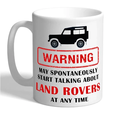 LAND ROVER WARNING Ceramic Coffee Tea Mug Cup Car Printed Birthday Gift Idea New