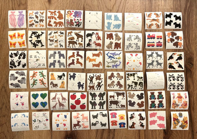 Auswahl Fuzzy Sandylion Sticker Originalbögen Stoffies Stickeralbum Vintage 90er