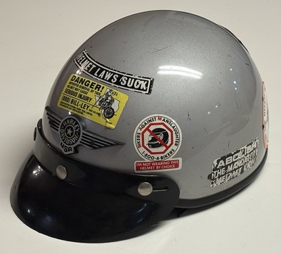 Vintage Harley Davidson Motorcycle Helmet Visor Biker Small Bell Sportsman 