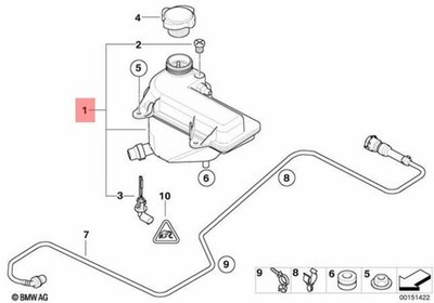 Genuine BMW Z4 M E85 E86 Z4 M3.2 Coupe Roadster Expansion Tank ...