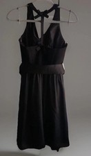 White by Vera Wang Cocktail Special Occasions Dress Black Bow Accents Size 6