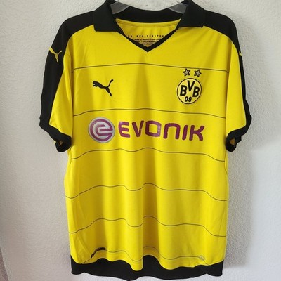 Authentic Borussia Dortmund Puma 2015/2016 Home Soccer Jersey Mens XL Yellow Kit