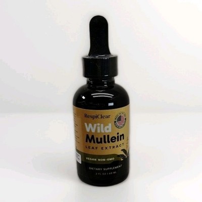 RespiClear Wild Mullein Leaf Extract Vegan Non-GMO Liquid Lemon 2 fl oz