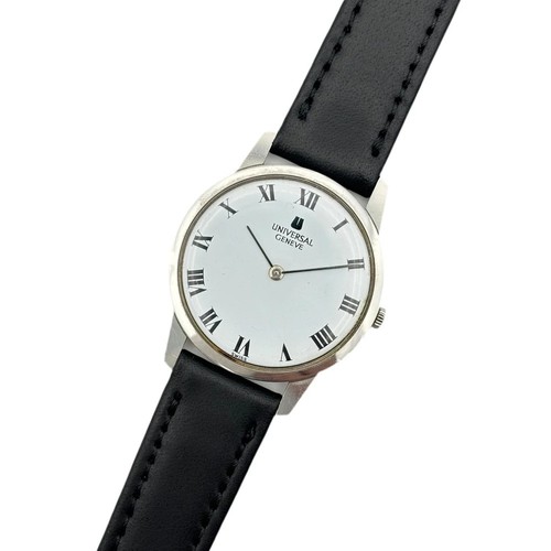 Montre Vintage Universal Geneve Altesse 842101, Environ 1970 - Mécanique Manuelle, Acier, Cadran Blanc - Révisée