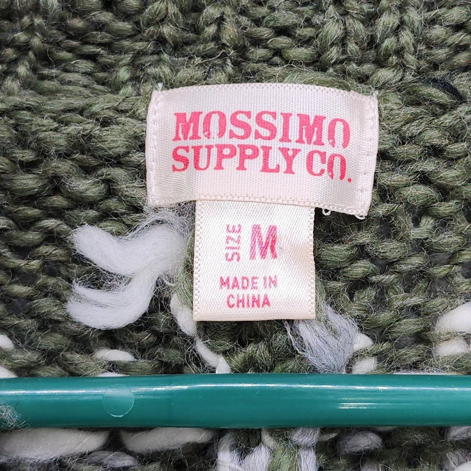 Mossimo Supply Co свитер жилет женщин M зеленый шерсти смесь галстук ремень богемное уютный - Изображение 3 из 4