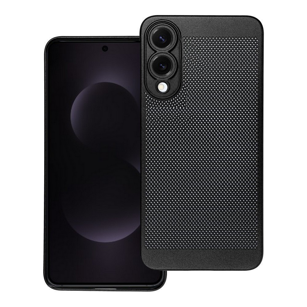 Breezy Custodia Traforata Back Cover Shel Black Per Samsung Galaxy S25 Edge S937