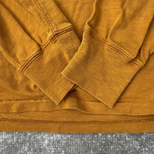 J Crew Shirt Mens Medium Long Sleeve Henley Garment Dyed Slub Casual - Picture 3 of 7