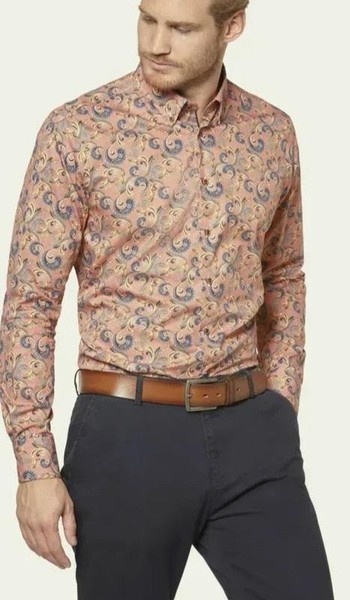 Men Bugatti Shirt Multicolor Cotton 36 / S / 44