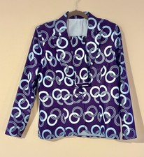 African Ankara Wax Fabric Women Jacket Blazer Coat Size 12/ Large NEW