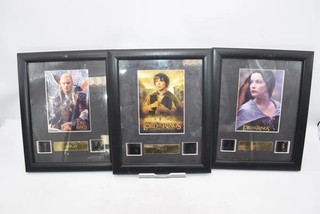 Lord of the Rings Framed Film Cell Sets Frodo Arwen Legolas COA