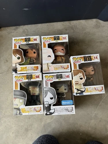 Funko Pop The Walking Dead Lot (5) Daryl Dixon #14 #145 Maggie Hershel Walker
