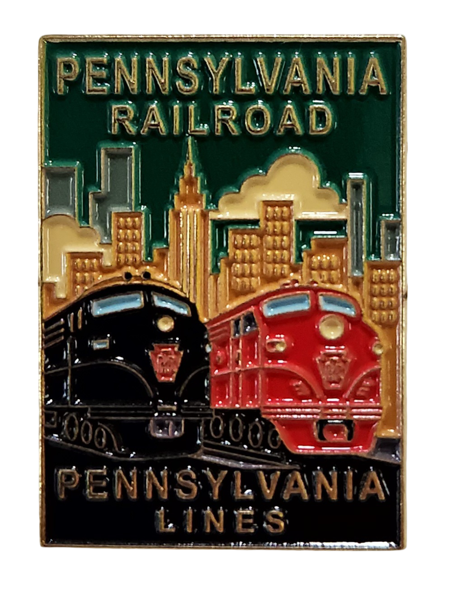 Pennsylvania Railroad PRR Enamel Pin 1.25” x 7/8” Train