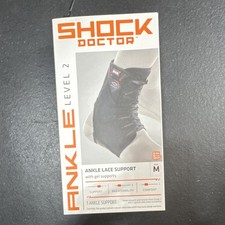 Shock Doctor Level 2 Ankle Lace Support Brace Gel Black Size M