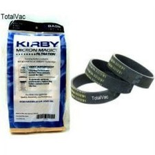 9 Kirby 197294/197394 Micron Magic Vacuum Cleaner Bags G3 G4 G5 With 3 Belts