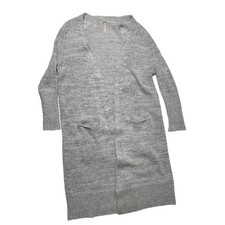 Free People Santa Cruz Maxi Alpaca Blend Duster Cardigan Gray Slouchy Long XS