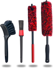 Professional 4 Pack Long Handle Wheel Brush Kit for Cleaning Wheel