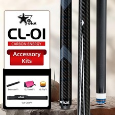 CRICAL Carbon Fiber Pool Cue 58 Inch Low Deflection
