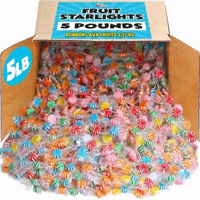 Fruit Flavored Starlights Candies - 5 Pounds - Assorted Flavors Hard Candy