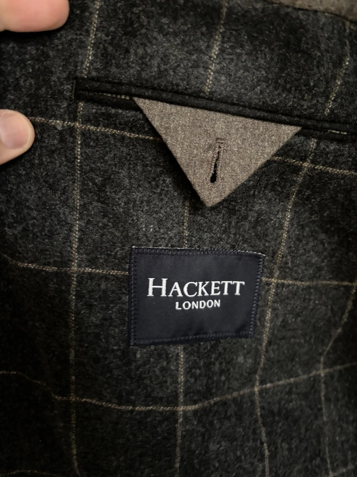 Kariertes Hackett Sakko Größe 56 100% Wolle - Bild 4 von 4