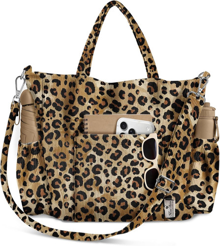 Corduroy Crossbody Tote Bag for Women