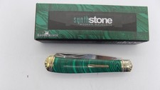 Rough Rider Synthstone Modern Malachite 2-Blade Slipjoint Folding Pocket Knife