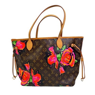 Louis Vuitton Stephen Sprouse Roses Neverfull Monogram Canvas Tote Bag
