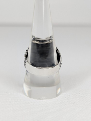 Men's Ring Sterling Silver 925 Black Onyx Stone Size 9 - Picture 3 of 4