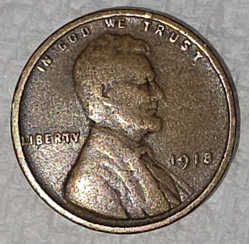 1918 P Philadelphia Mint Lincoln Wheat Penny Cent - Circulated