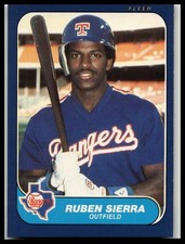 Fleer 1986 Fleer Update Ruben Sierra #U-105 Baseball