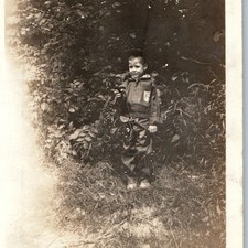 ID'd c1930s Lexington, KY Julian Aubrey Cowboy Suit Snapshot Photo Toy Gun Chaps