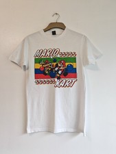 Super Mario Bros Mario Kart TShirt Mens Small White Bowser N64 Nintendo 2023 