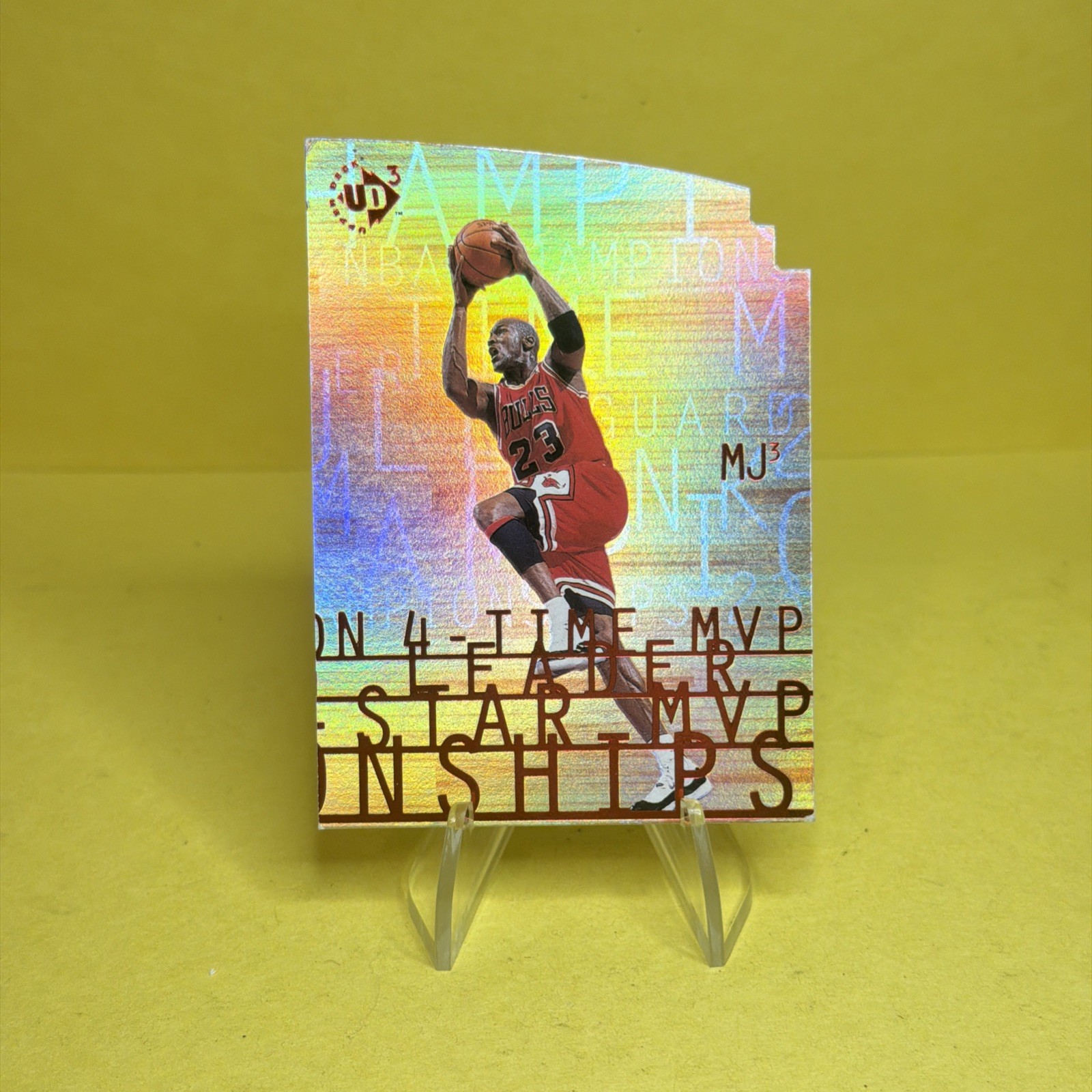 Rare 1997-98 UD3 Die-Cut #MJ3-3 Michael Jordan Basketball *THE HARDEST OF THE 3*