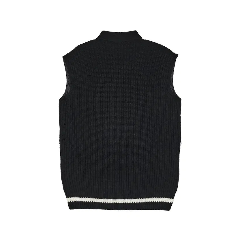 Moncler Wool Down Puffer Black Coat, Size Large