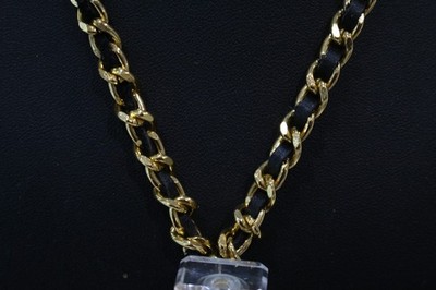 Chanel Vintage Perfume Necklace Matelasse Chain Logo No.5 | eBay
