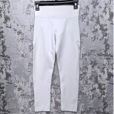 MICHI White Athleisure Cropped Leggings High Waist Size Small