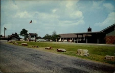 Morrilton Arkansas Ozark Playground Series Winrock Farm Show Barn postcard