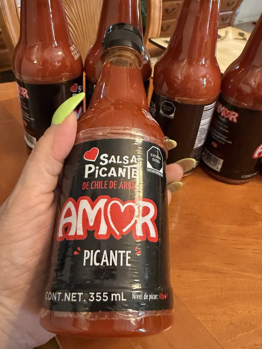 Lot Of 5 Salsa CHILE AMOR EXTRA HOT MEXICAN SAUCE Spicy Bottle