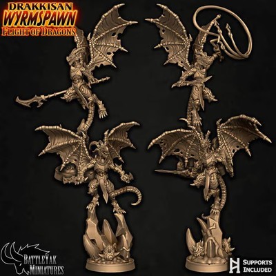 Drachon Harbinger Pack A 32mm scale by Battle Yak Miniatures Drakkisan