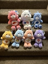 Care Bears 20th Anniversary Plush Lot Mint America Cares, Daydream ,Grams 15  