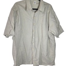 Old Navy Linen Blend Short Sleeve Button Up Shirt Casual Summer Mens XL