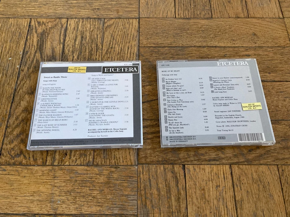 Rachel Ann Morgan 2 CD Lot, Music of My Heart and Sweet as Bardic Music Harp Foto 3 de 4